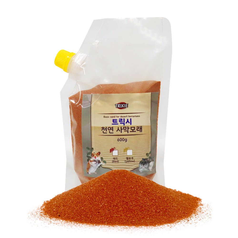 트릭시 천연 사막모래 (레드) 500g 햄스터 골든햄스터 드워프 모래 목욕 용품, 500g, 1개 2,900원