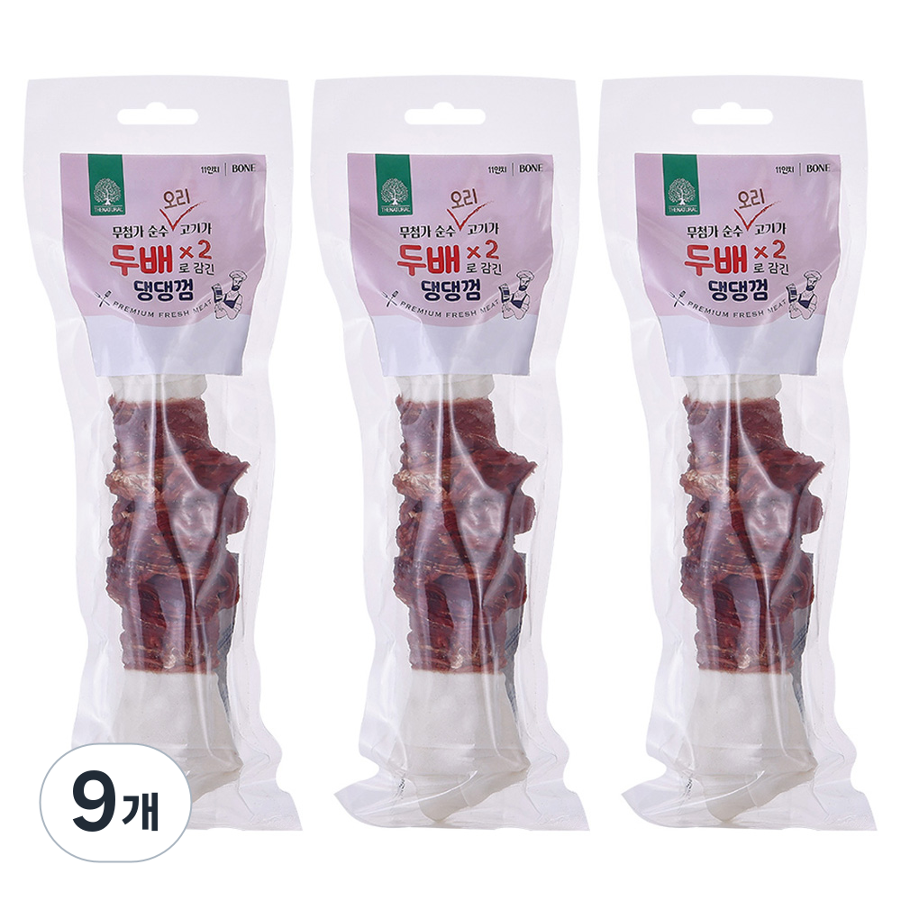 더내추럴 강아지 두배 댕댕 오리껌 25cm, 오리맛, 9개, 200g 46,620원