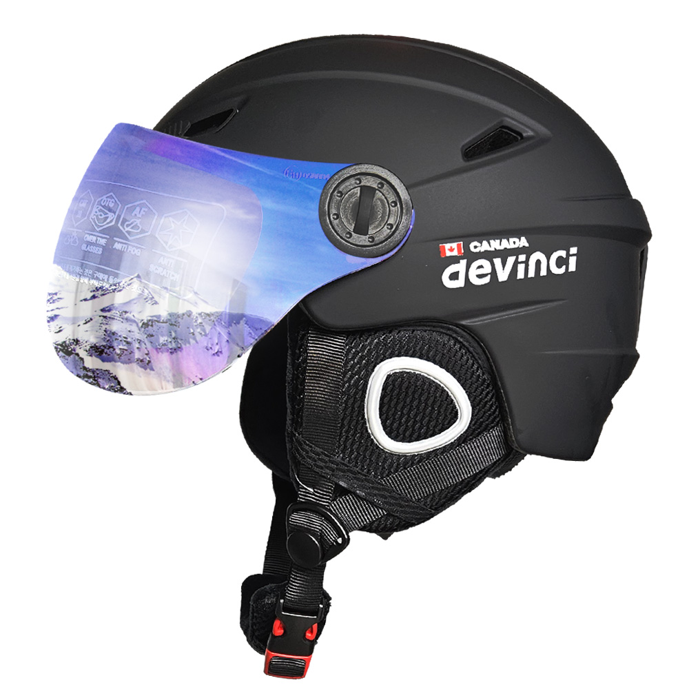 드빈치 스키헬멧 고글일체형 경량 스노우보드 헬멧, 매트블랙, 1개 69,900원