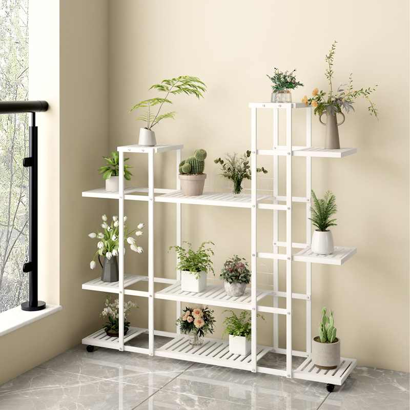 인테리어 화분정리대 화분랙 화분진열대 화분선반 베란다화분정리대, 6단, 흰색 78,900원
