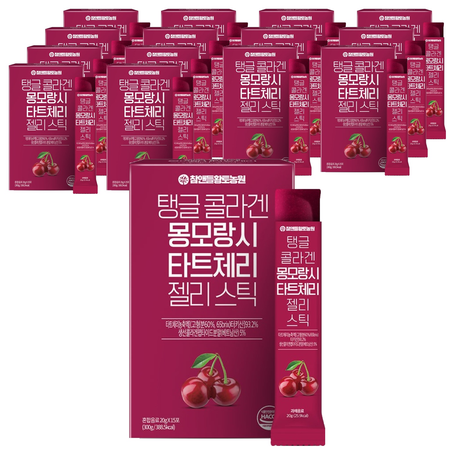 프리미엄 타트체리 콜라겐 젤리스틱 15포 저분자 피부탄력 인기 간식 선물세트, 20g, 15개 10,900원