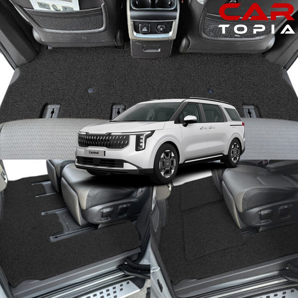 2026 더뉴 카니발 4세대 페이스리프트 코일매트 1열+2열+3열+트렁크 풀세트 카매트 확장형 발판 매트 용품, 블랙, 9인승_컴포트O (하이브리드) 135,000원