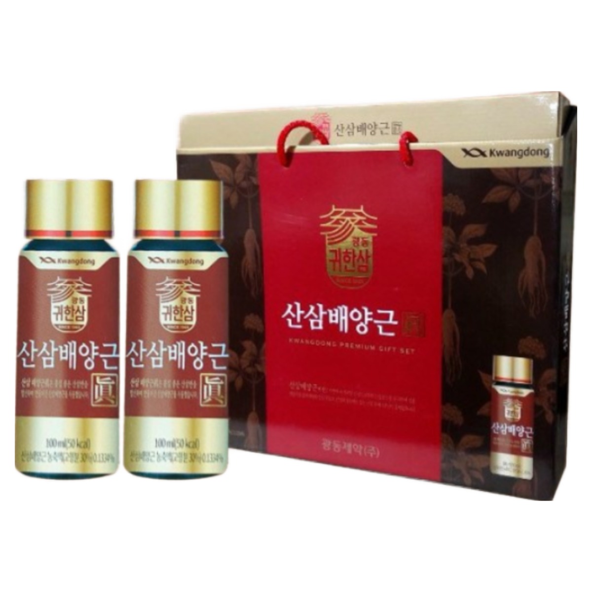 [홀수_선물세트] 광동 산삼배양근진액 100ml 12병x홀수세트선물포장 손잡이, 1.2L, 3세트 75,410원