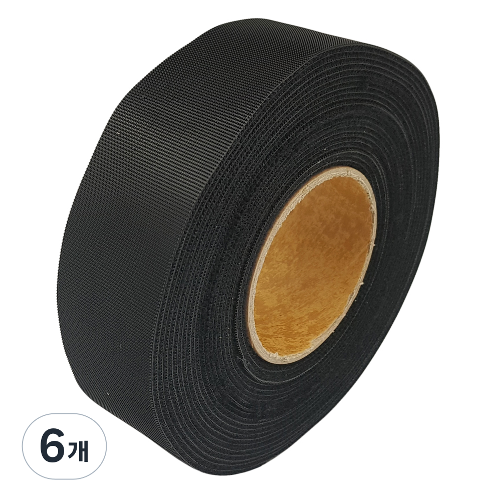 폭 5cm 국산 잘라쓰는 전선정리 암수한몸 양면벨크로타이 검정색 슬림형, 6개 163,900원
