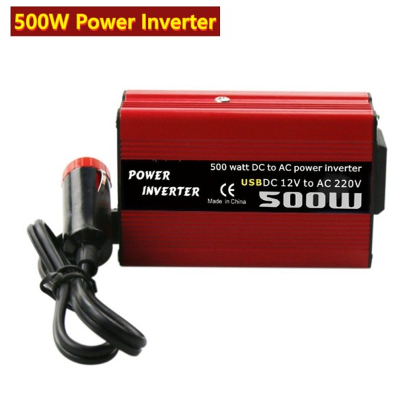 듀얼 USB 자동차 어댑터 포함 자동 변압기 500W DC-AC 전력 변환기 DC 12V-110V 220V AC 자동차 인버터 100 21,200원