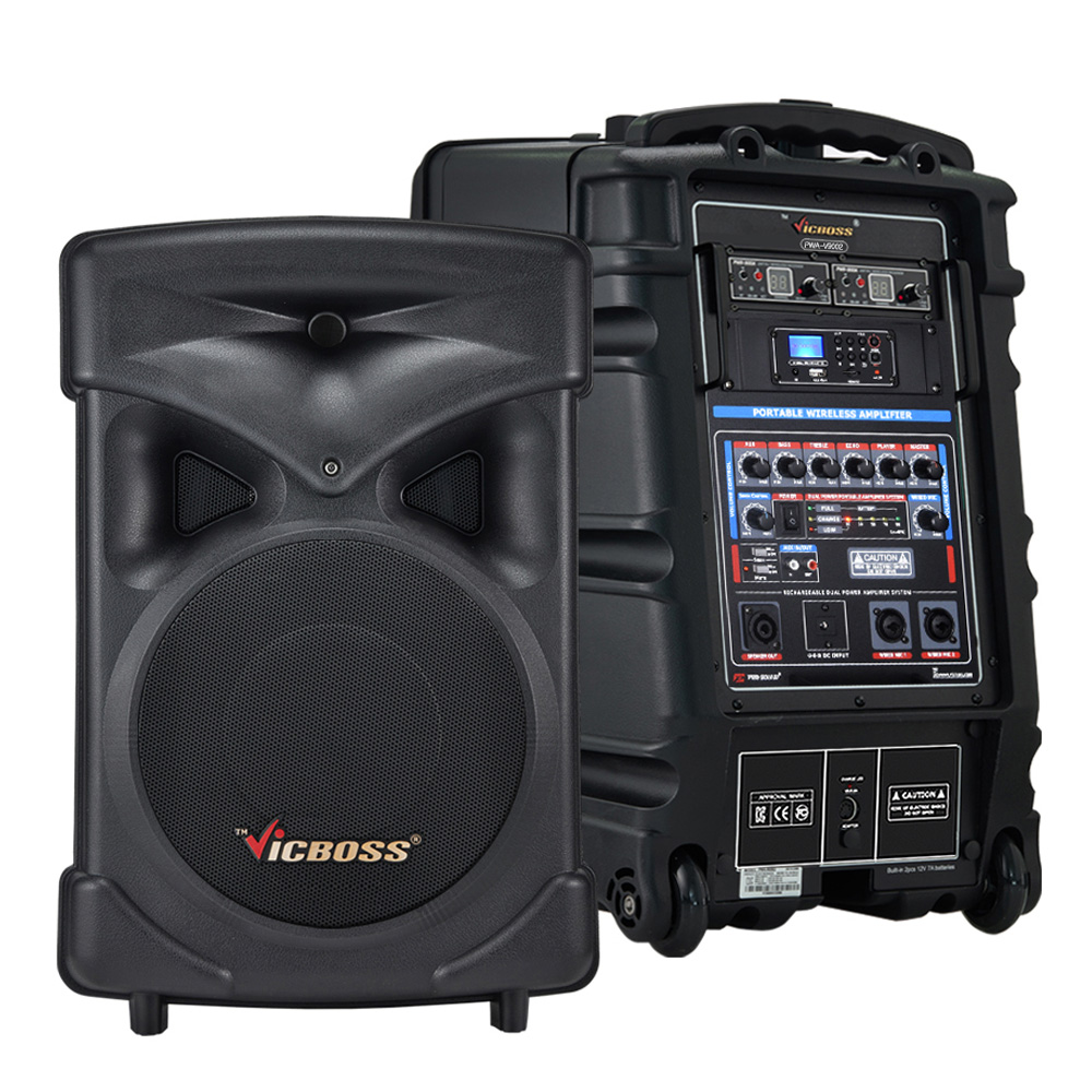 PWA-V9002 고출력 충전이동식 앰프 블루투스 스피커 공연 행사 버스킹 2채널 무선마이크 1,427,000원