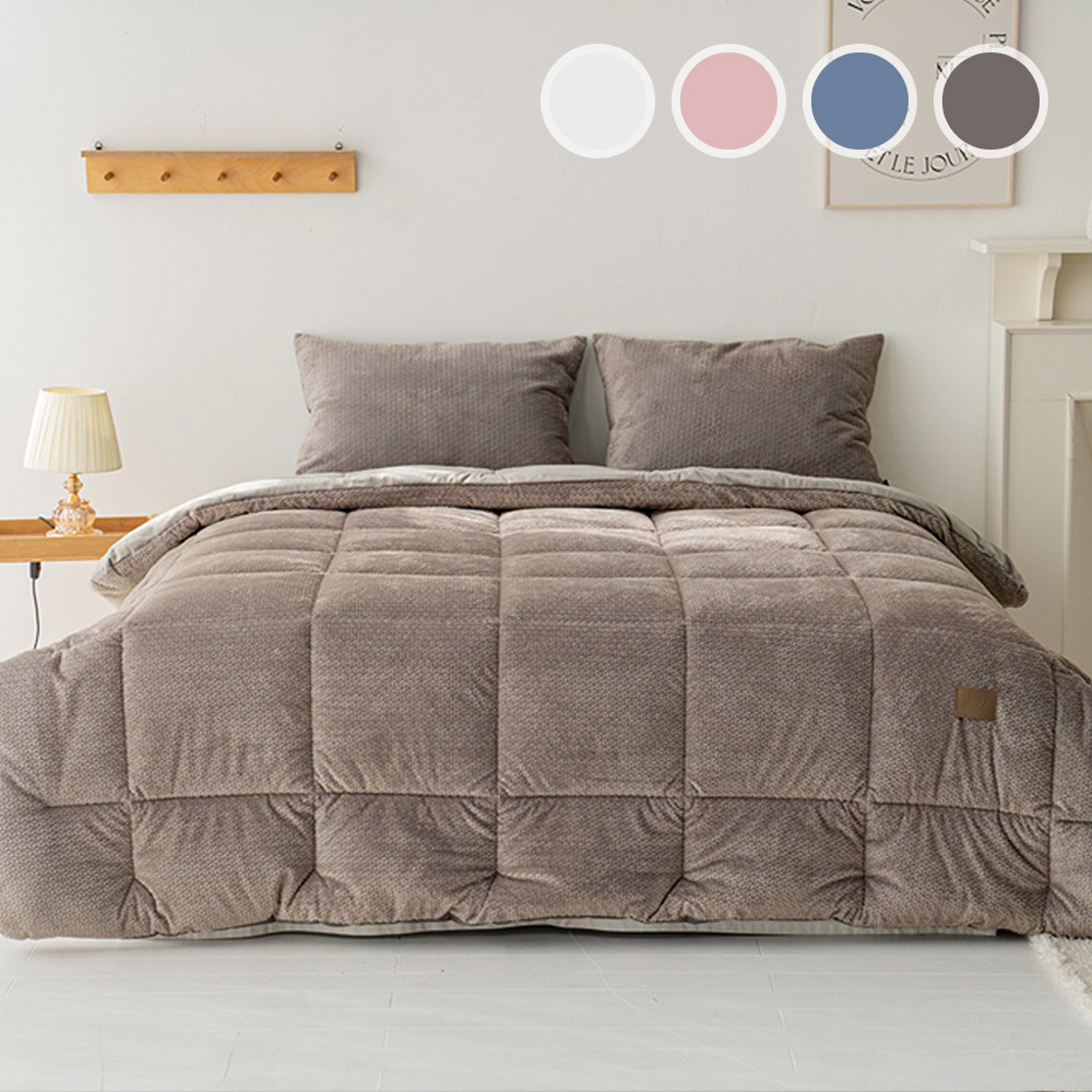 수젠하우스 프로즌 5mm 착번 극세사 이불 패드 베개커버 세트 73,800원