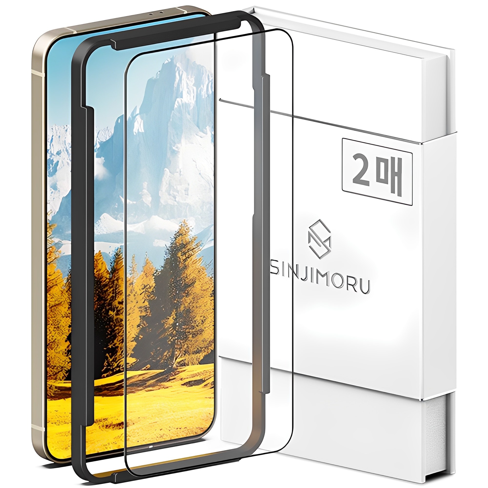 신지모루 풀커버 엣지 강화유리 휴대폰 액정보호필름 2p, 1개 9,730원