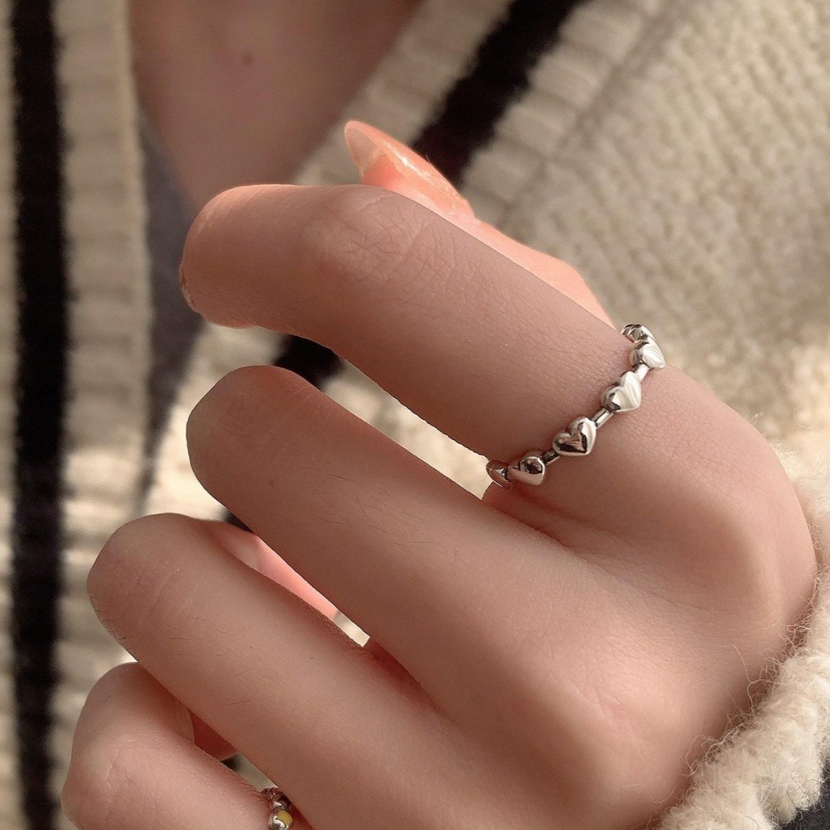 스앳눈 실버925 데일리 하트 반지 11,900원