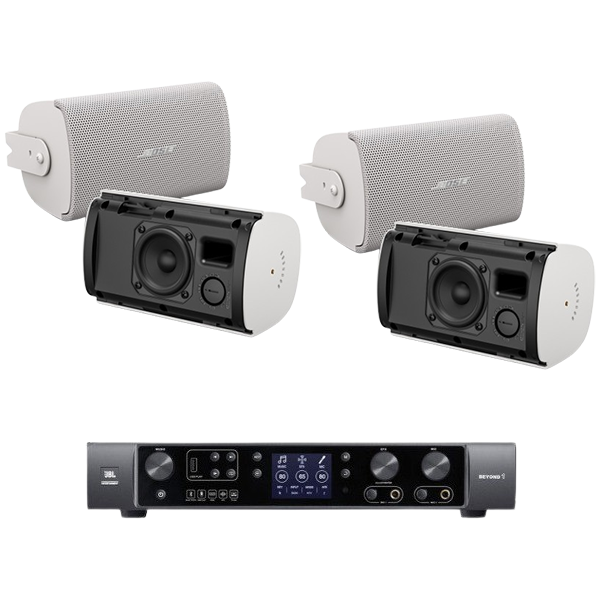 BOSE FS4SE 30평형 매장 스피커+인티앰프 세트 음향패키지 카페 업소용 [당일출고], 화이트 3,520,000원