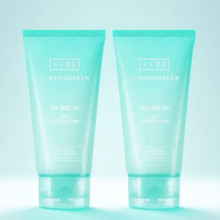 [본사 정품 한정] 브링그린 티트리시카 트러블 클렌징폼 200mL 더블 기획 NEW TEA TREE CICA CLEANSING FOAM 기획세트 7,430원