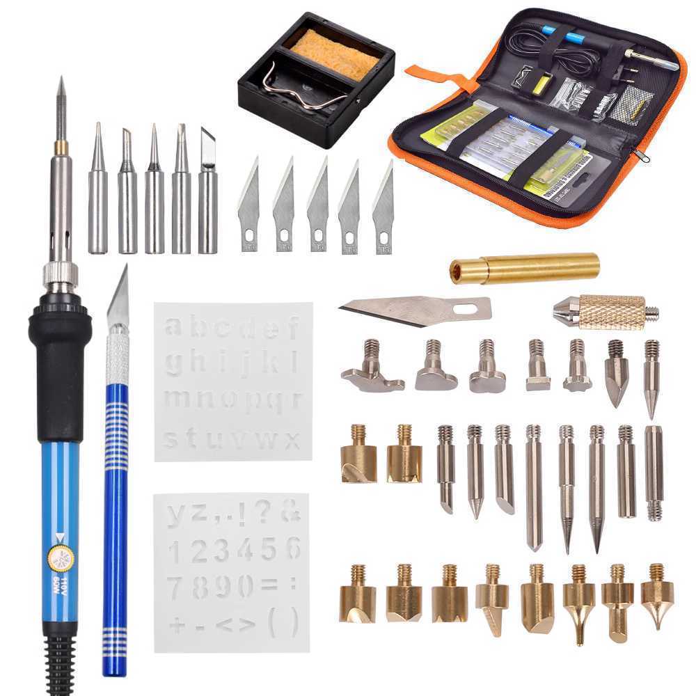 3D펜 후작업 LCD 우드버닝툴 3D 200M 디스플레이 공구 조정 생일, E. 강화인두 41개 세트(가방포함), 1개 32,000원
