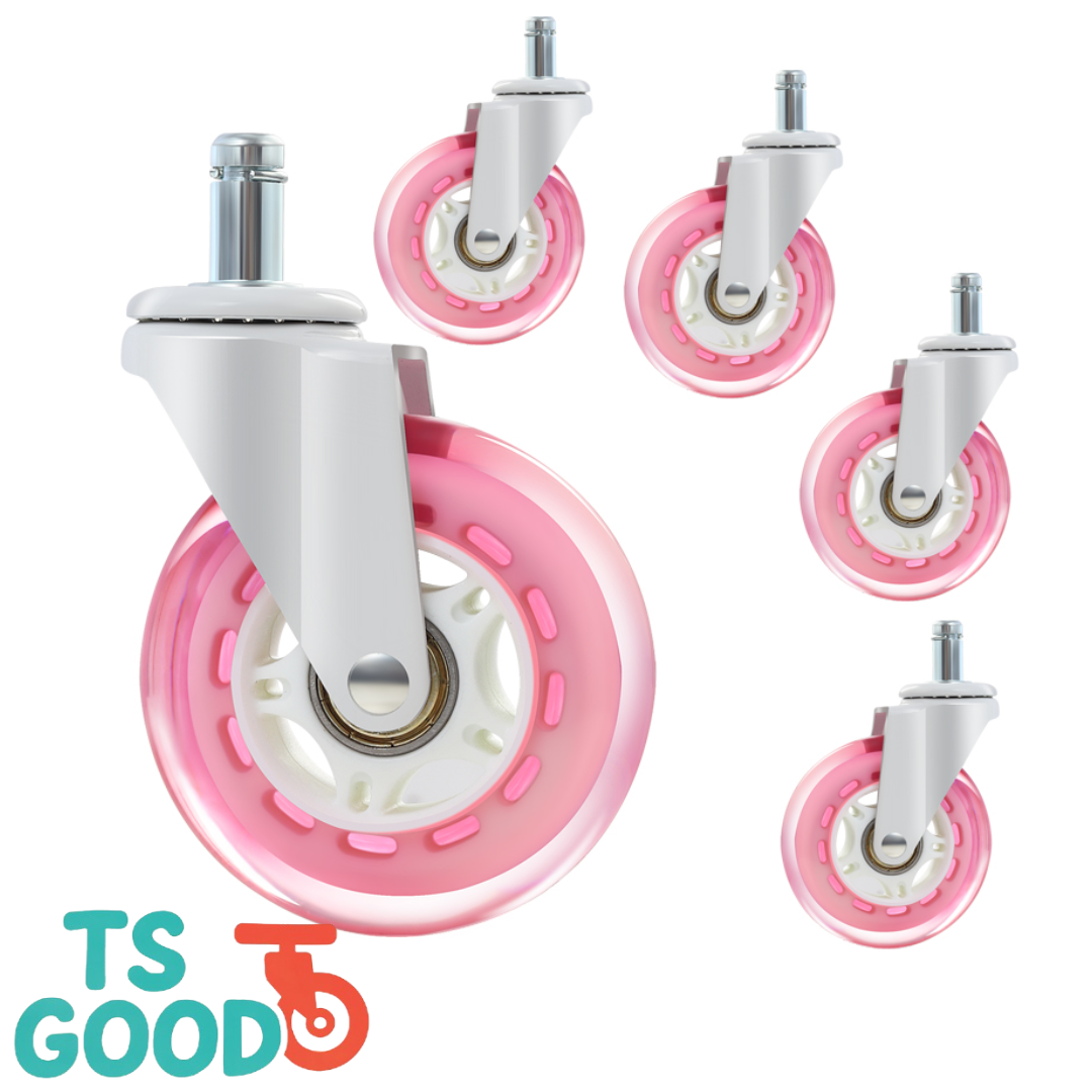 TS우리집상점 프리미엄 무소음 의자바퀴 핑크 3인치 5개 1세트 13,000원