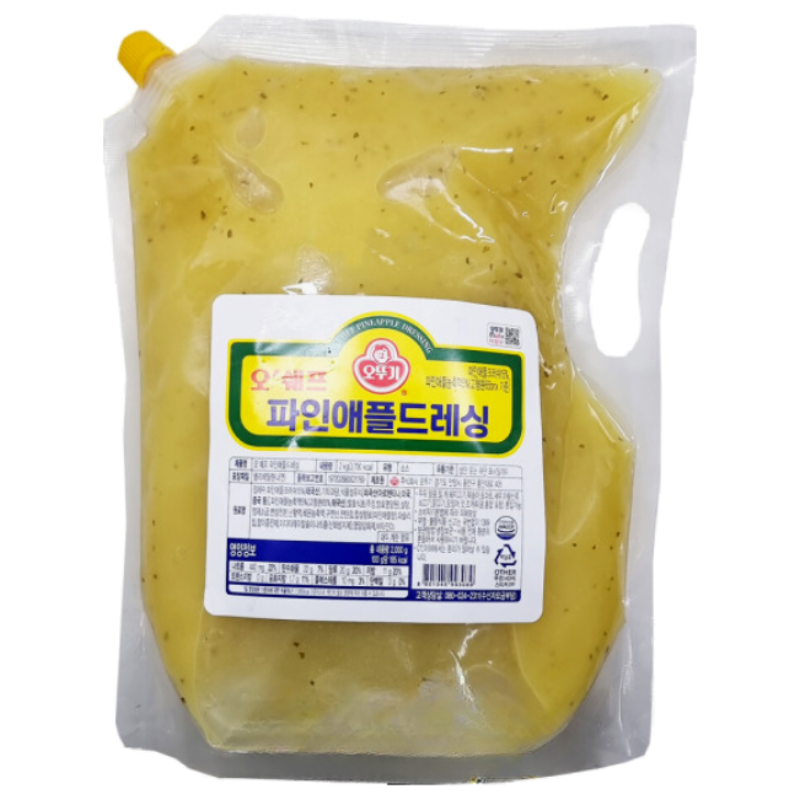 오뚜기 오쉐프 파인애플드레싱 2kg 샐러드 소스 대용량 업소용, 2kg, 2개 26,400원