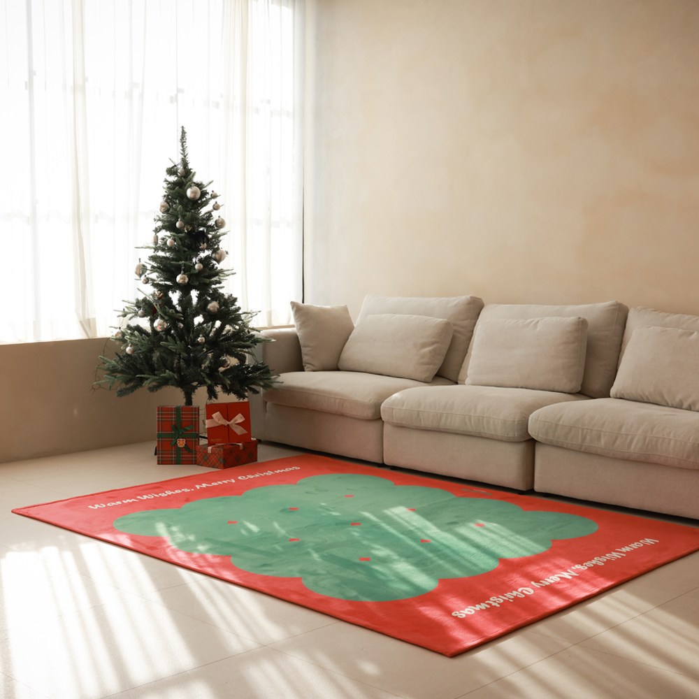 헤일럽 홀리데이 크리스마스 성탄절 사계절러그 사각형 먼지없는 거실 카페트 79,000원