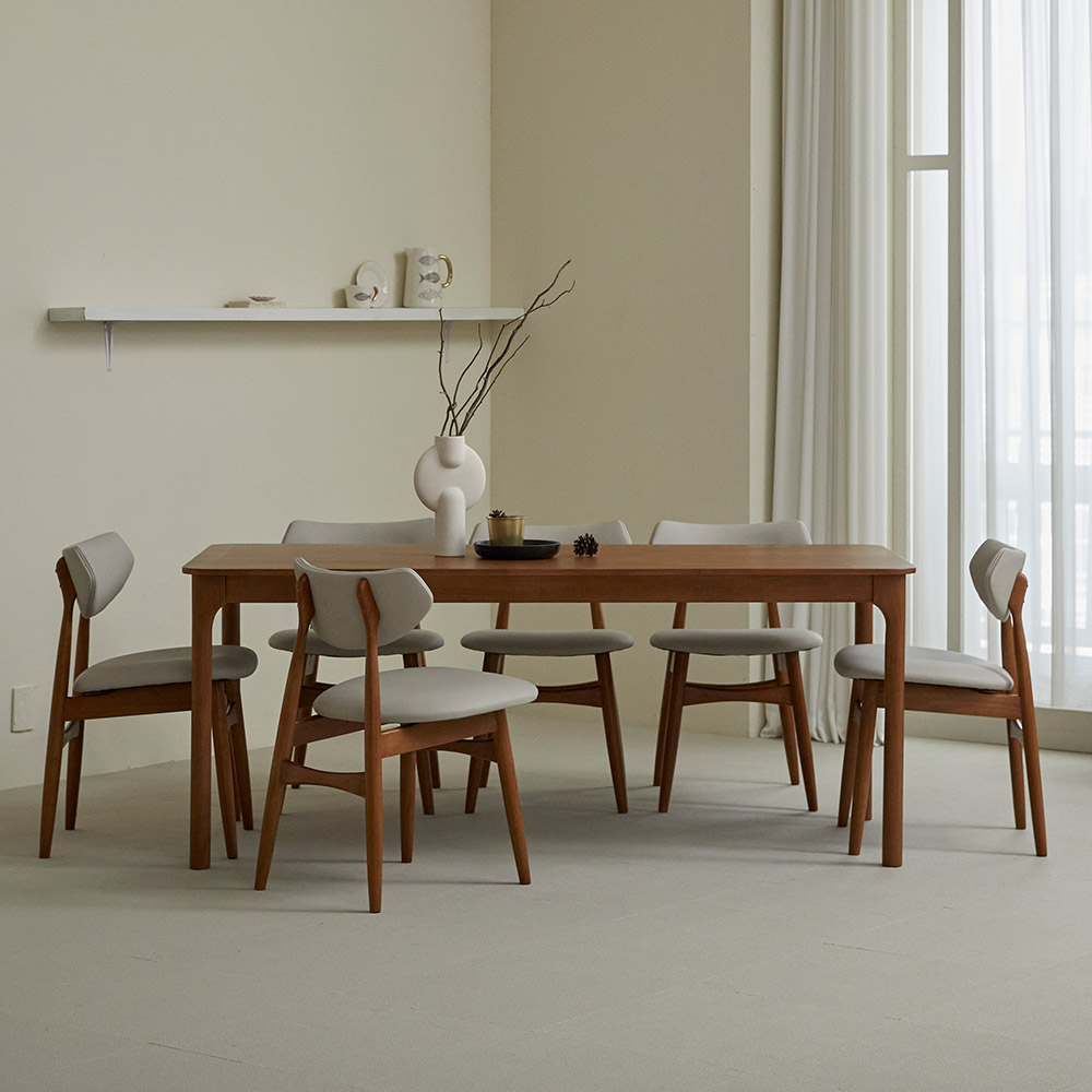 스칸딕 워즈 원목 6인식탁세트 방문설치 B 785,000원