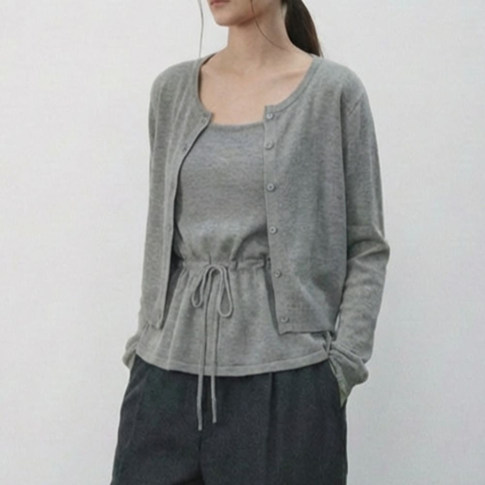 봄신상 투웨이 가디건 뷔스티에 세트 플레어 레이어드 나시 끈나시 허리 끈 리본 허리끈 리본 스트링 34,800원