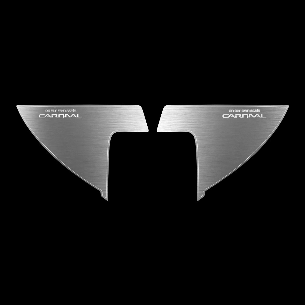 위드미카 카니발 KA4 페이스리프트 (2023.11 ~ ) 호환용품 테일램프 상단 포인트 튜닝 액세서리, 알루미늄 실버 테일램프상단 몰딩, 기타 24,000원