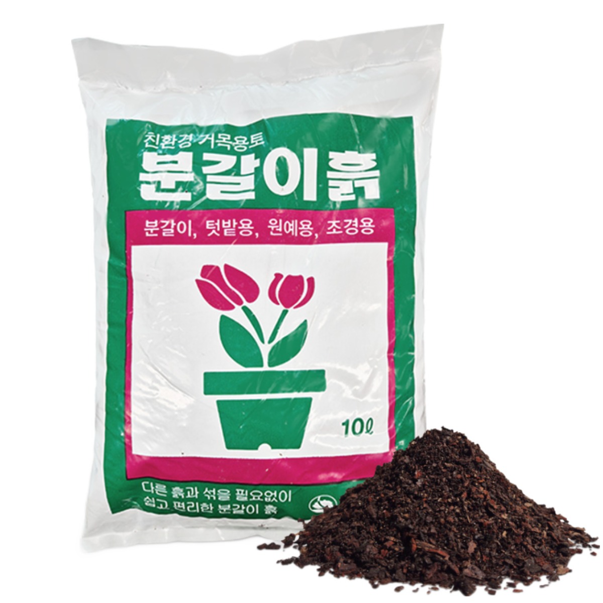 거목산업사 거목 분갈이흙 수피 퇴비 텃밭 원예용, 1개, 10L 5,900원