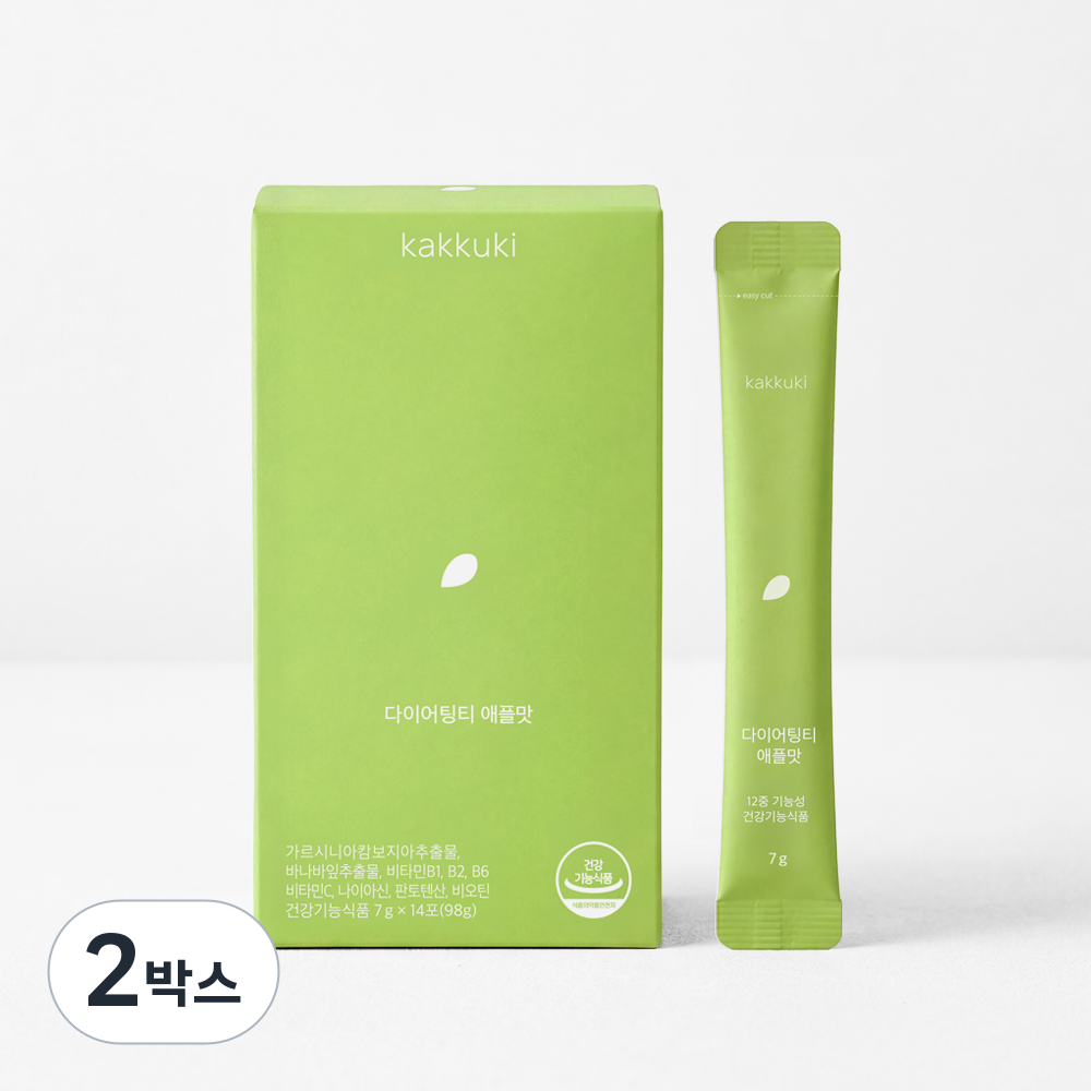 다이어팅티 애플맛 체지방 감소, 혈당케어, 비타민, 미네랄 12중 기능성 마시는 탄산 다이어트, 14회분, 2박스 42,000원