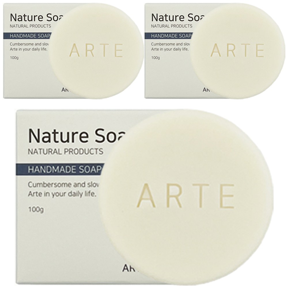 아르떼 코코넛 저자극 세안 비누, 100g, 3개입 9,900원