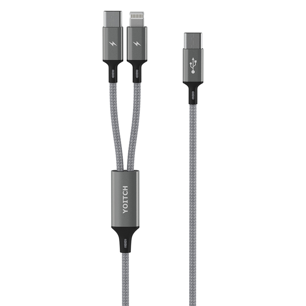 요이치 마운틴 로그C C타입 8핀 & C타입 2in1 초고속 충전 케이블, 단일색상, 1개, 70cm 4,500원