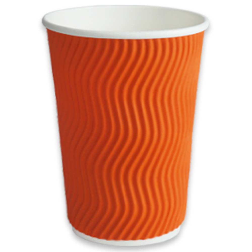 TYP 럭셔리 3중 단열종이컵 웨이브 오렌지 13온스 390ml, 1세트, 500개입 47,300원