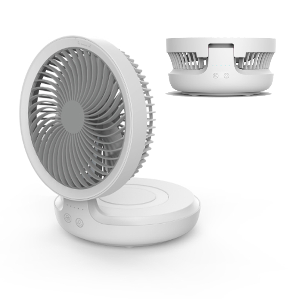 폴드래블 회전형 캠핑 선풍기 벽걸이 탁상용 서큘레이터 휴대용 접이식 충전식, 화이트 31,900원