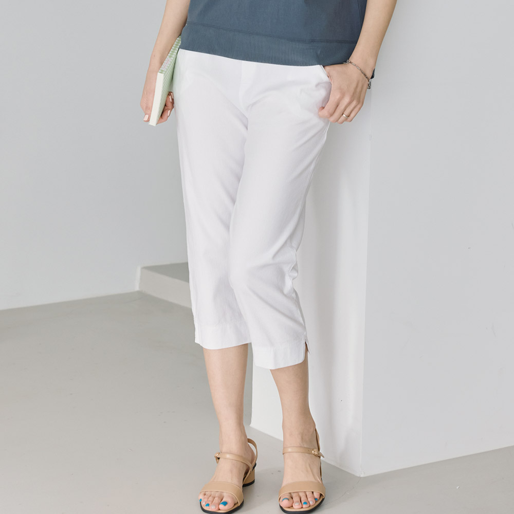 이브바바 여성 쿨 인견 워싱 스판 7부 세미배기 팬츠 35,900원