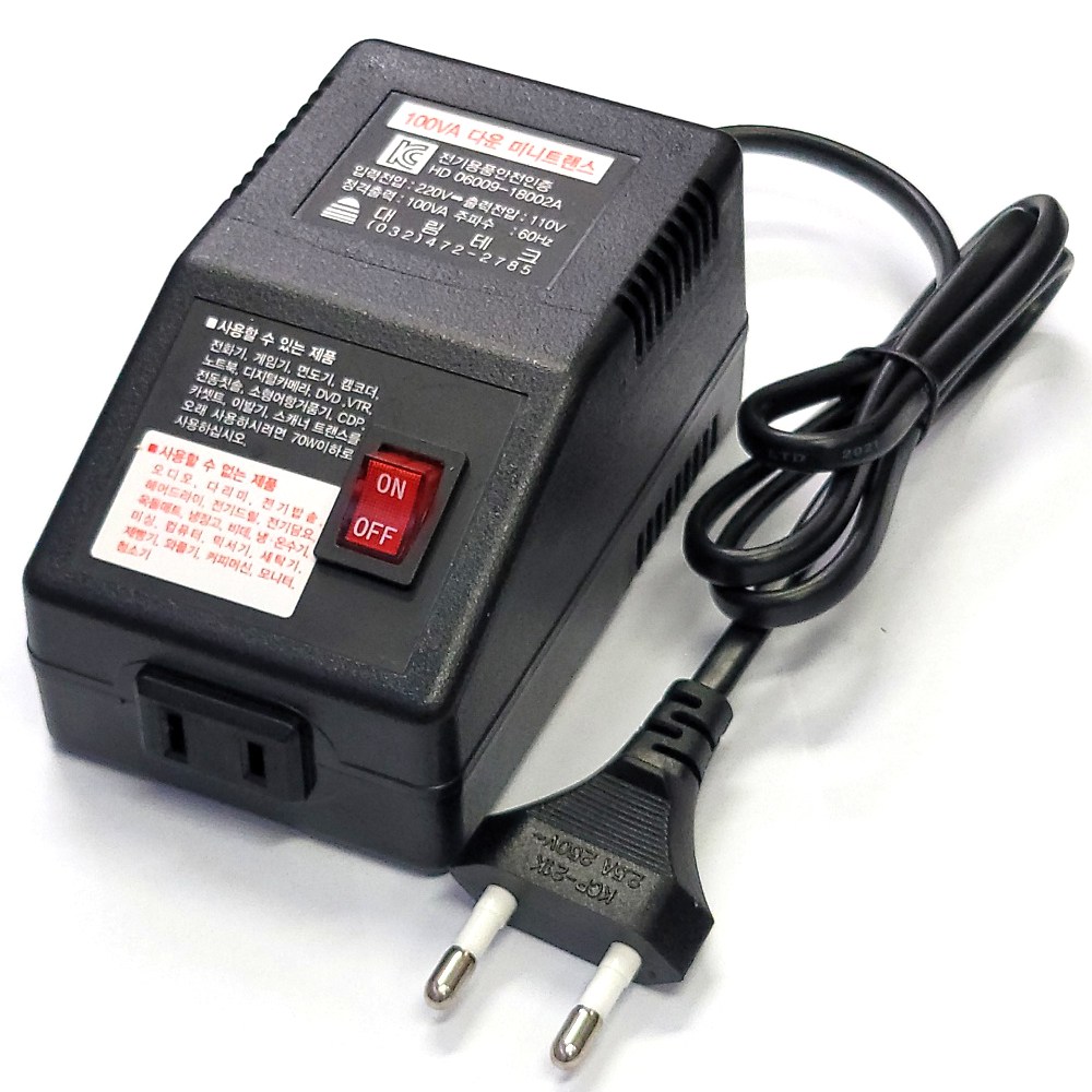 대림테크 100W 가정용 국산 소형변압기 다운/업트랜스 강압/승압기 16,400원