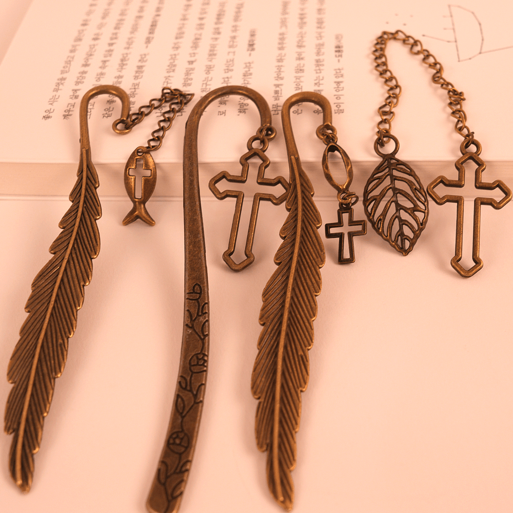 페이지글로우 금속 팬던트 책갈피 북마크 감성 디자인 북마크 시리즈, 1세트, 2. 헤리티지크로스 20,000원