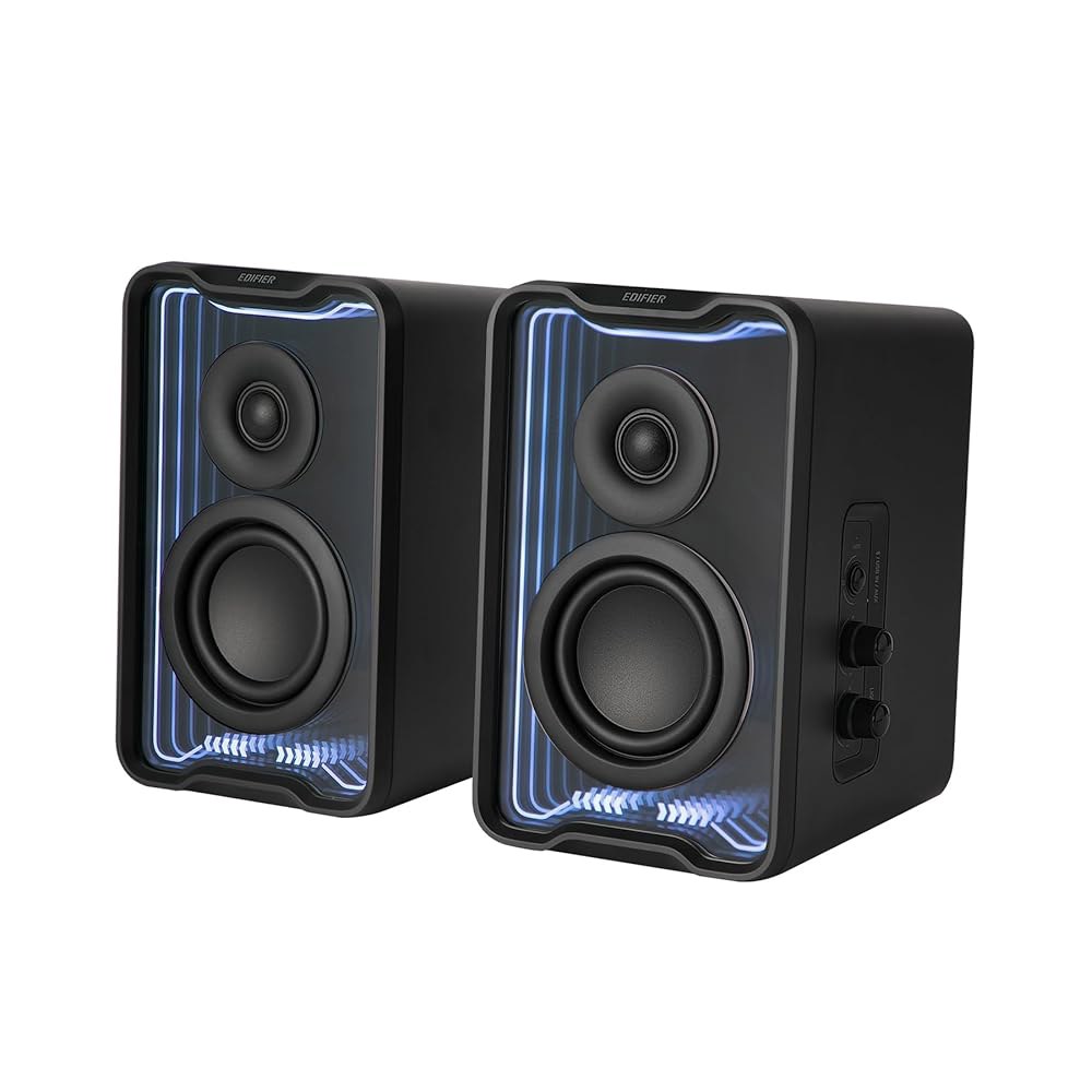 Edifier QR30 2 0 데스크톱 액티브 스피커 컴팩트 블루투스 V5 4 컴퓨터 무선 책장 30W RMS 3 5mm AUX 및 USB A 유선 입력 동적 조명 효과 앱 제어 325,300원