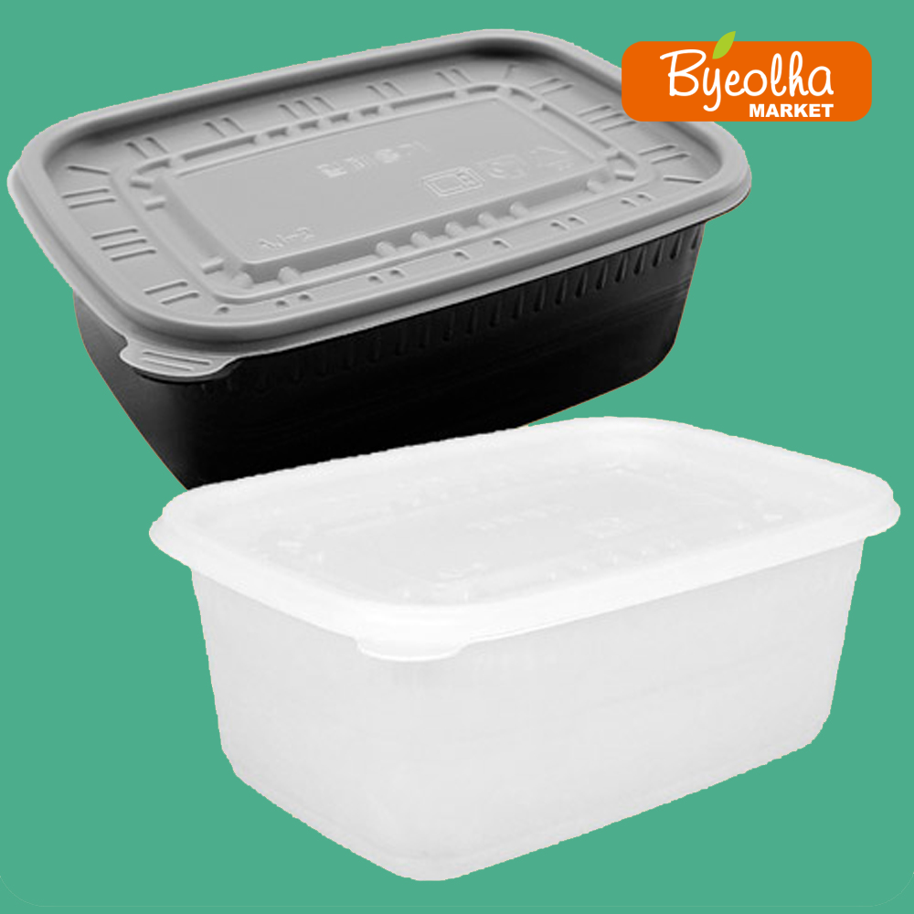 AJ 사각 죽용기 특대 1250ml 500개 세트 일회용 배달 포장 PP 용기 밀폐용기, 1박스, 500개 121,600원