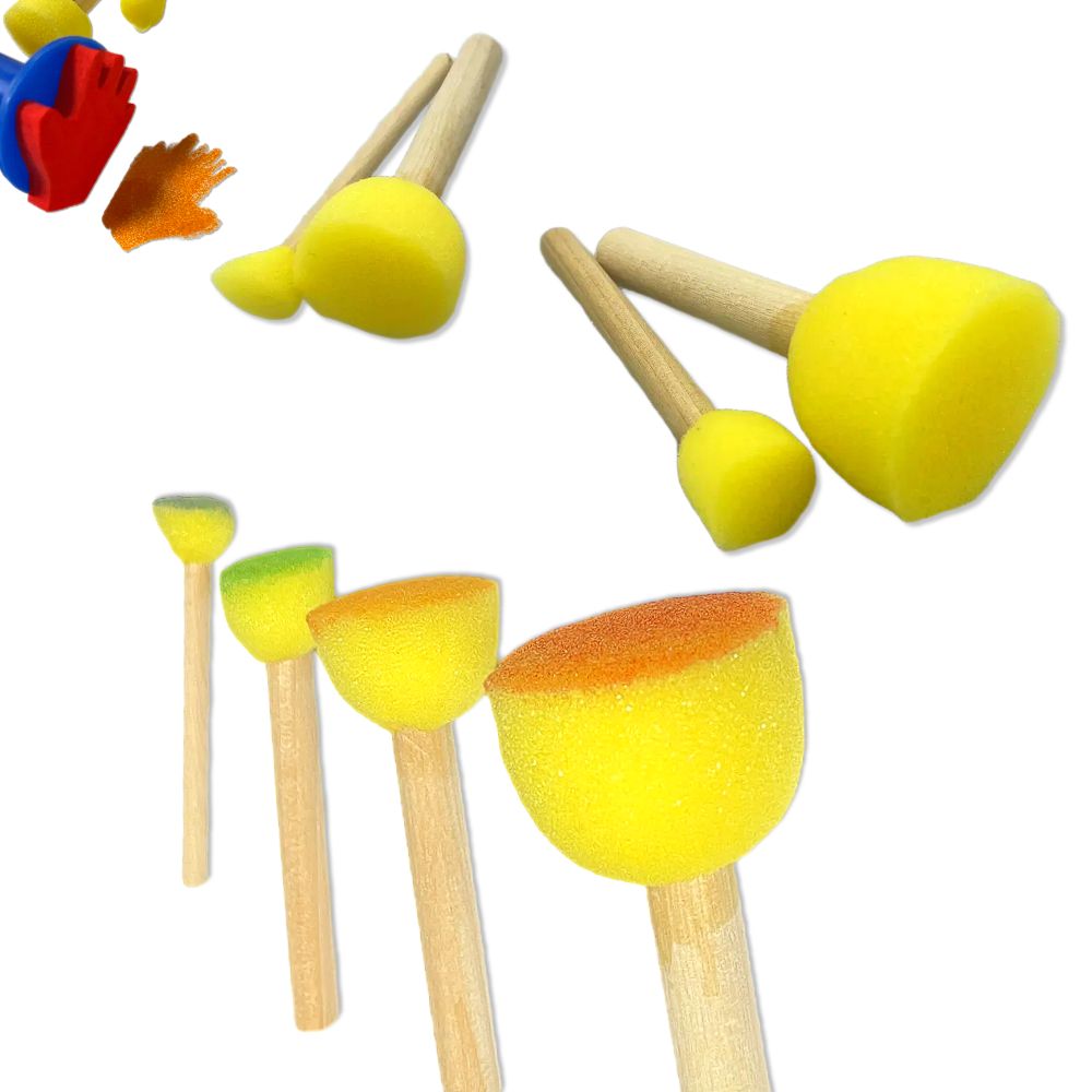 아이몽 스펀지 도장찍기 스탬프 막대도장 미술놀이 세트상품 엄마표 집콕놀이 스폰지 물감도장, 1세트 800원