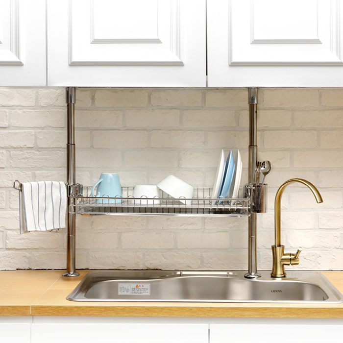 아이넥스 뮤즈 더블 원터치 기둥 선반 600U 식기건조대 49,600원