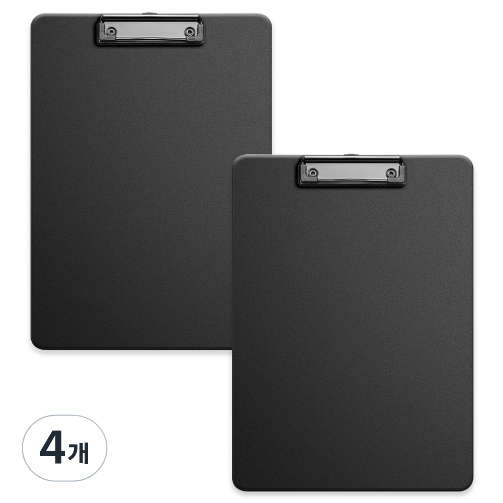 코히모 A4 PP재질 클립보드 3mm 3W321, 4개, 블랙 15,300원