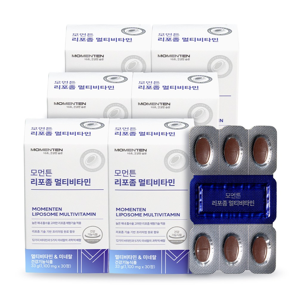 모먼튼 리포좀 멀티비타민 30정 1박스 프리미엄 미네랄 (1개월분) 109,850원