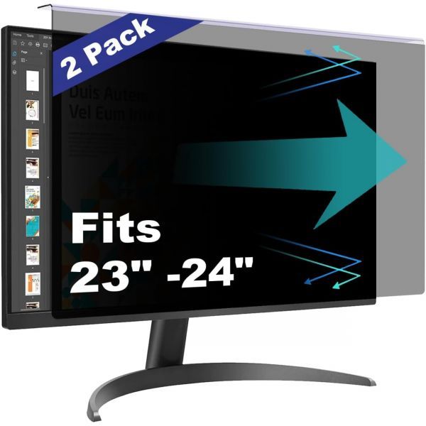[23.6/23.8/24인치 16:9 와이드스크린 데스크탑 모니터 호환 컴퓨터 개인 정보 보호 화면 필름 2개입 - 눈부심 방지 및 블루라이트 차단 간편한 탈부착을 위한 걸이형 104,670원