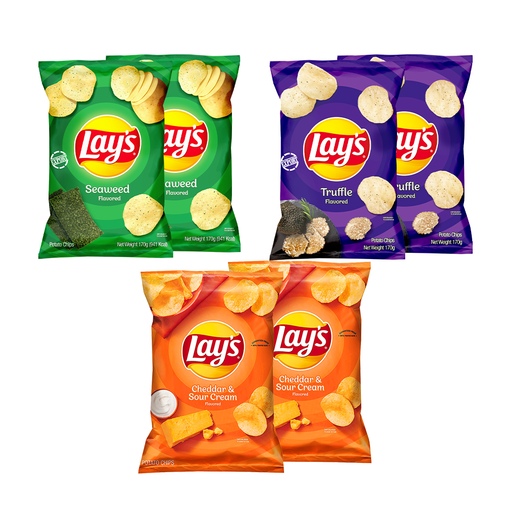 레이즈 감자칩 3종 총6개(체다&사워크림+씨위드+트러플), 170g, 6개 24,500원