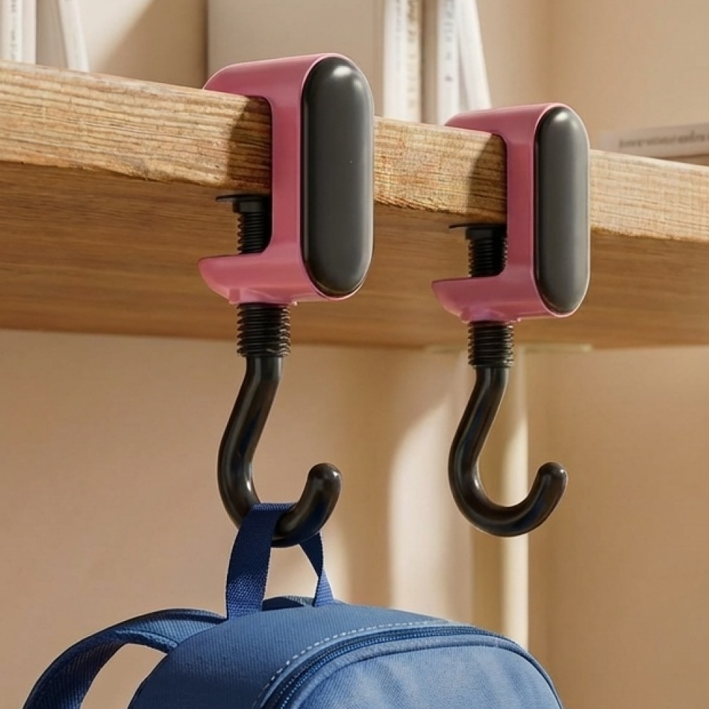 쿠말 휴대용 무타공 책상 데스크 가방걸이, 2개, 블랙레드 5,430원