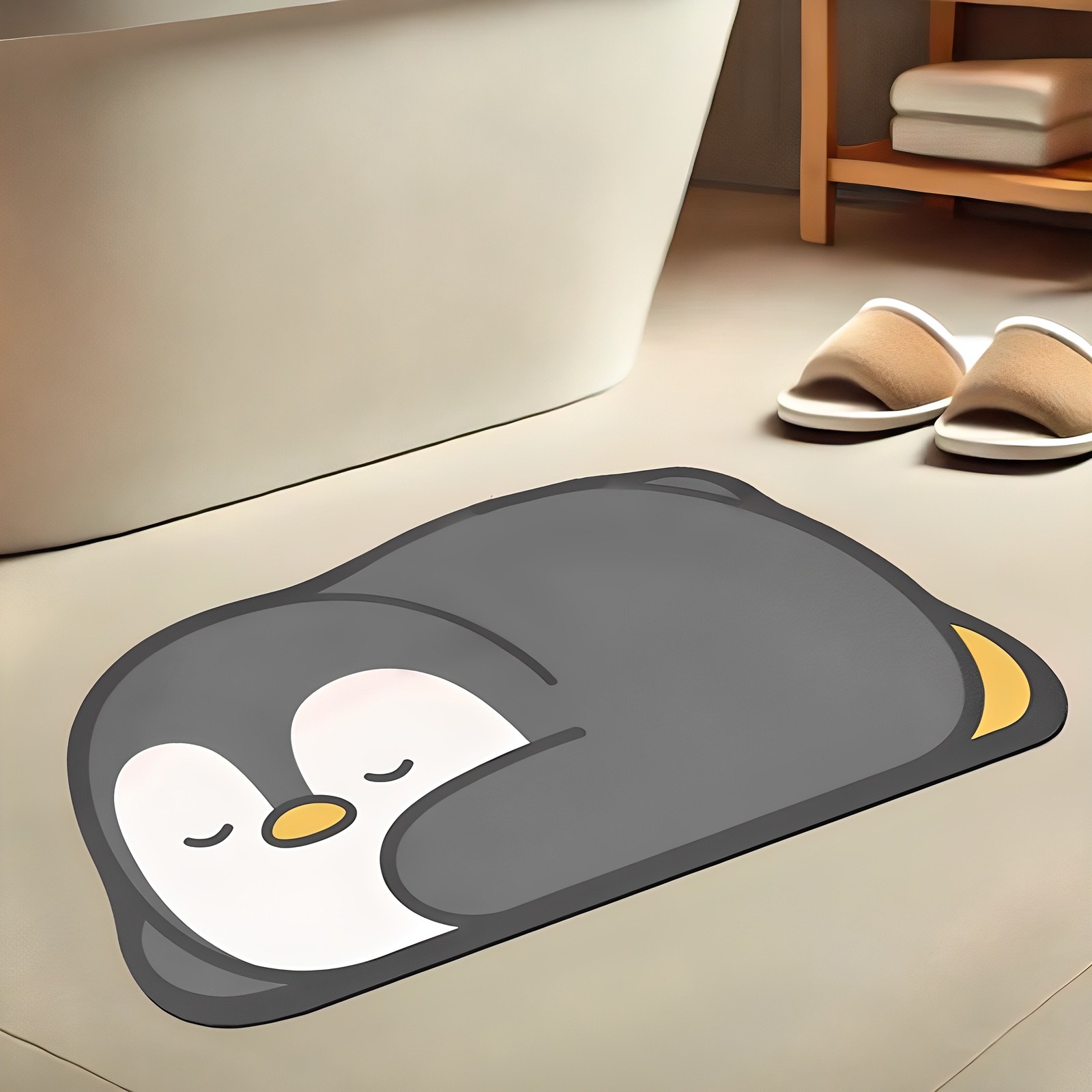 룰루홈 규조토 캐릭터 발매트, 펭귄, 1개 3,590원