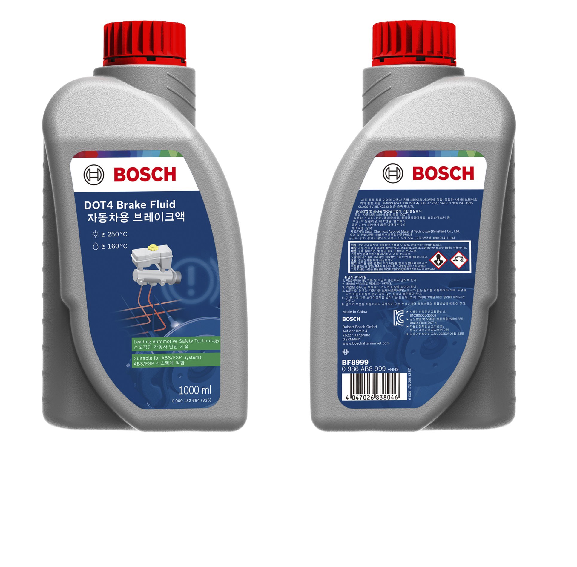 보쉬 브레이크액 DOT4 자동차 차량용 브레이크오일 1L 8,640원