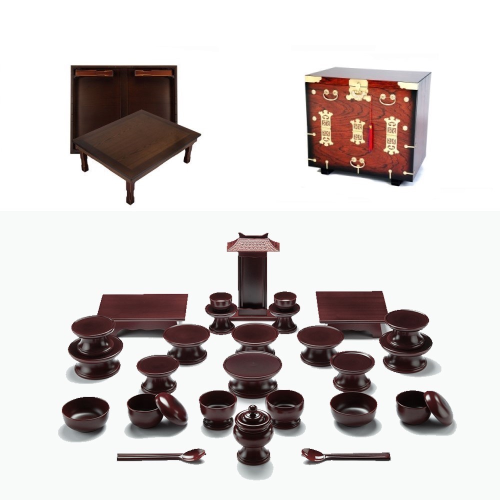 남원목기 문화재 물푸레 간편실속 제기 30p + 창공 엔틱 다용도상 2.5x3.0 + 앞닫이 제기 보관함 697,260원