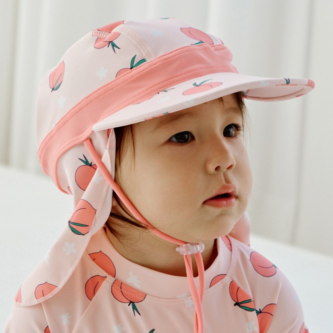 아이엠베베 여아용 달콤피치  플랩캡 수영모자 14,650원