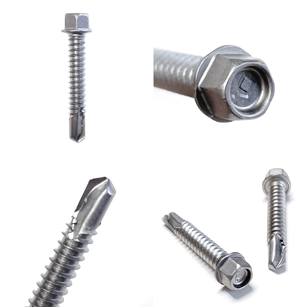 리우툴 스텐 육각 직결피스 철판 피스 나사못 와셔붙이 양날 #14(6.3mm) 19mm 부터 65mm 낱개판매, 1개 220원