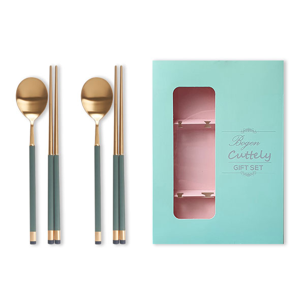 보겐 카라 2인 수저 세트 실버 화이트, 1세트, 숟가락 2p + 젓가락 2벌 25,130원