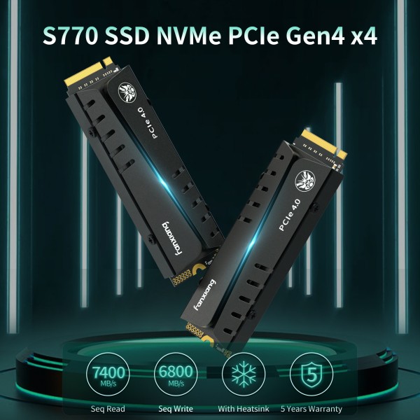 Fanxiang M.2 SSD S660/S770/S880 NVMe PCIe4.0 PlayStation5/PS5 데스크탑용 7400 메가바이트/초 1TB 내부 131,200원