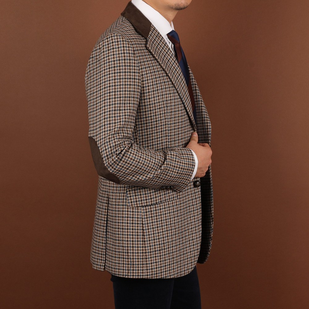 로얄수트 가을 겨울 엘보패치 헤링본 울 콤비 자켓 남자 블레이저 마이 139,800원