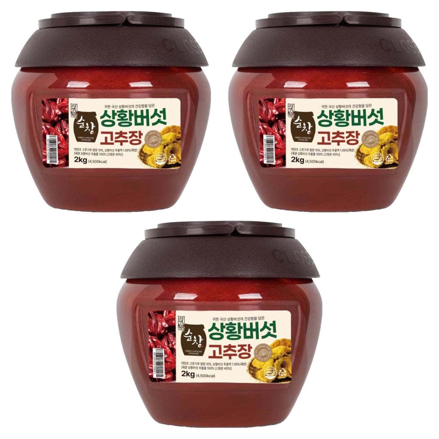 더해담 순창 상황버섯 고추장, 2kg, 3개 41,610원