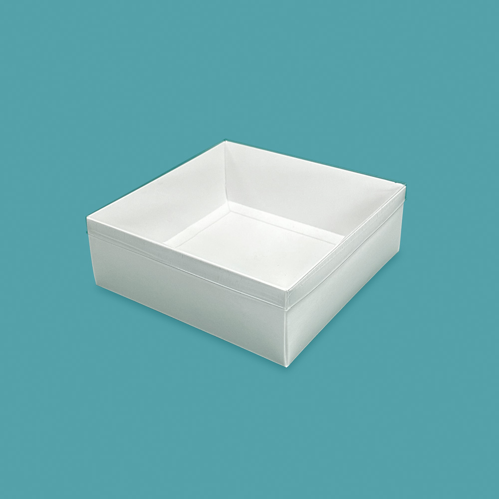 쿠키 답례품 포장상자 정사각 PET 투명뚜껑 화이트 JP-1030, 200개입 209,050원